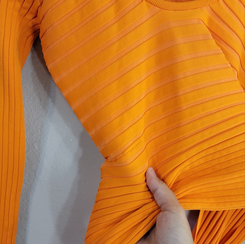 Tibi Tech Poly Ribbed Wrap Sweater - image 5